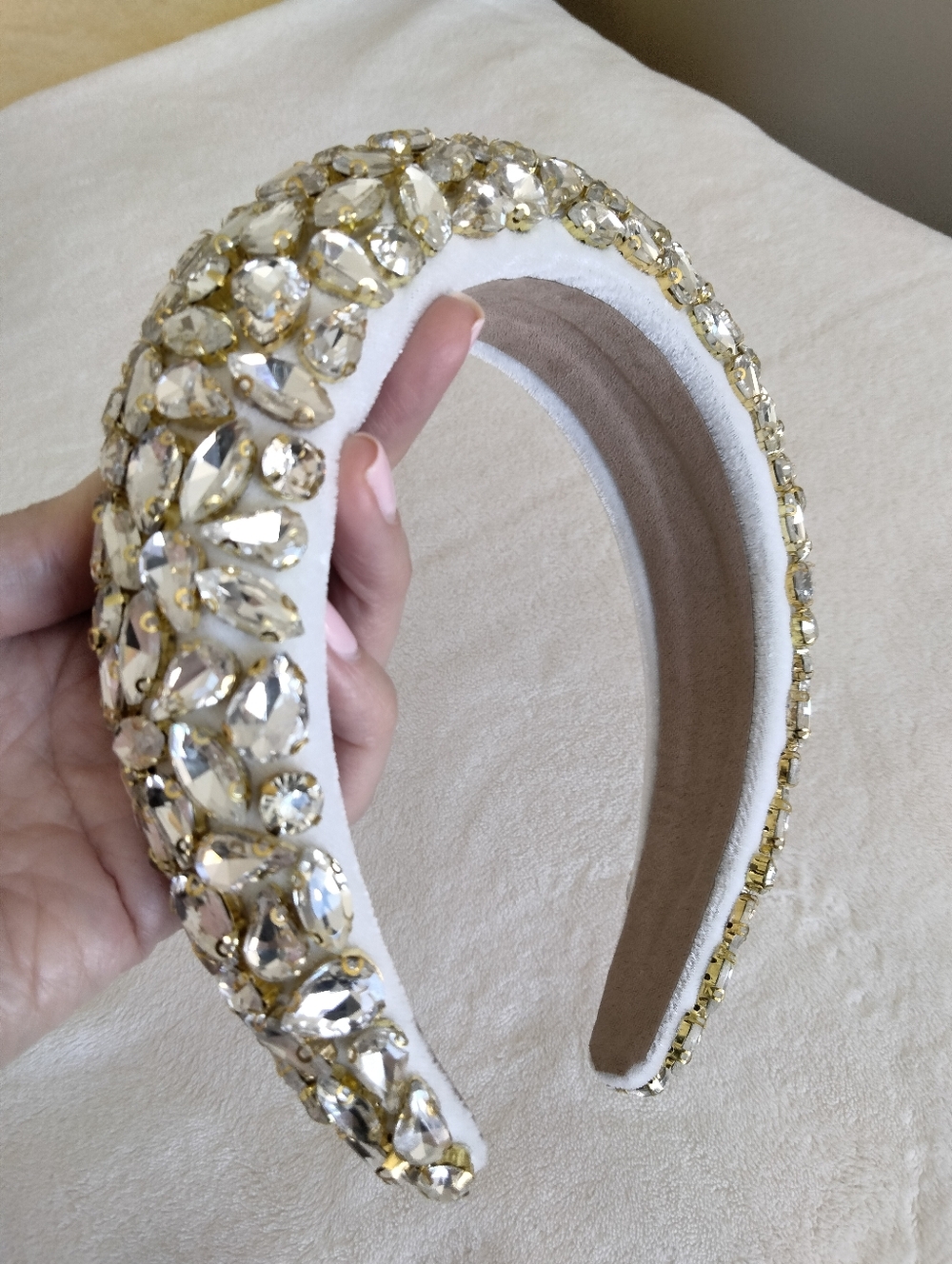 Embellished Crystal Padded Headband